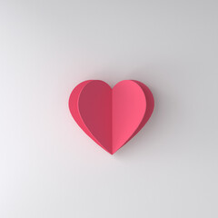 3D Rendered Love Heart Icon for Valentines