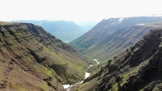 Aerial view of the landscape at Putorana plateau