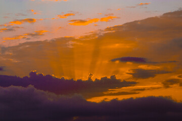 sunset in the mountains