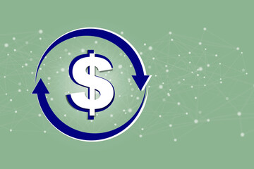 2d rendering usd Dollar symbol 
