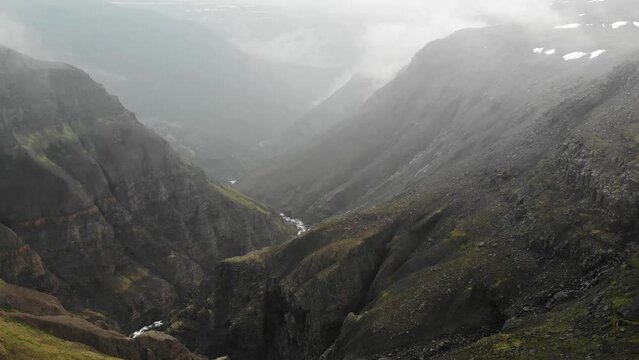 Aerial view of the landscape at Putorana plateau