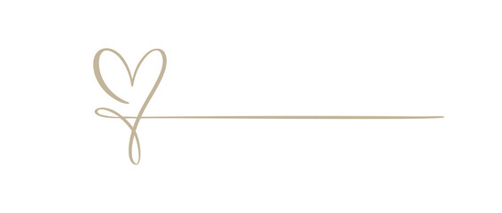 Love icon vector doodle heart and line for text. Hand drawn valentine day logo. Decor for greeting card, wedding, tag, photo overlay, t-shirt print, flyer, poster design