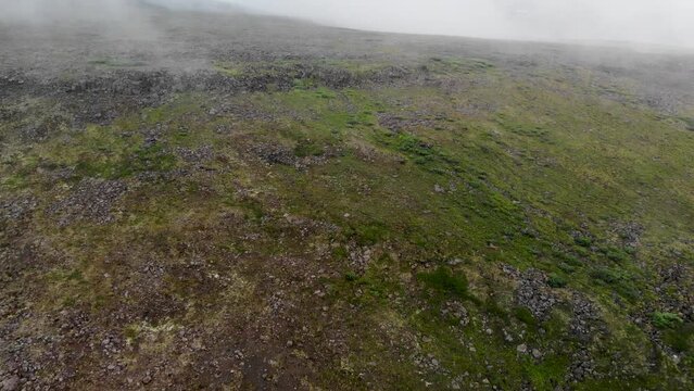 Aerial view of the landscape at Putorana plateau