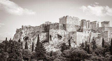 Acropolis of Athens ruins Parthenon Greeces capital Athens in Greece.
