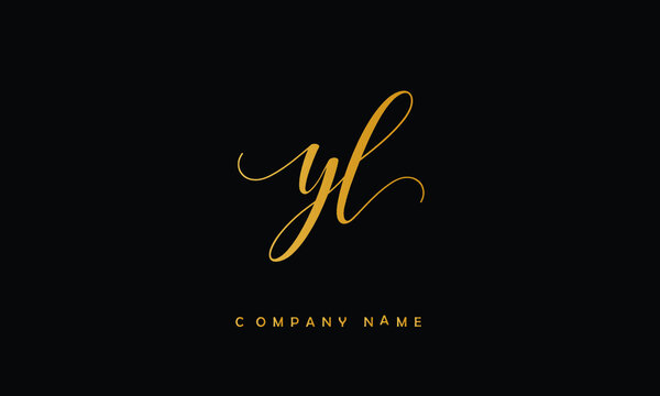 Letters Yl Ly Monogram Typography Calligraphy Logo