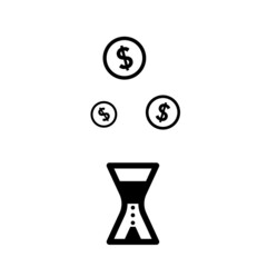 Time is money concept. Vector
