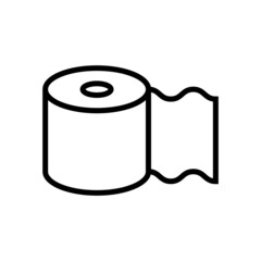 Vector linear toilet paper icon