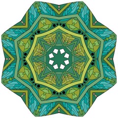 Colorful cute Mandalas. Decorative unusual round ornaments.