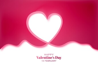 Happy valentines day lovely heart greeting card background