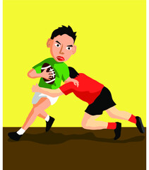 ラグビー　タックル