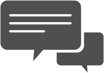 black and white chat bubble