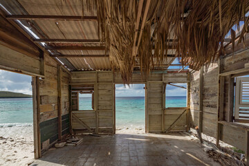  Beach hut  views around the Caribbean island of Curacao
