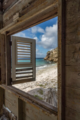  Beach hut  views around the Caribbean island of Curacao