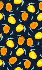 Fresh bright mango pattern for textile.