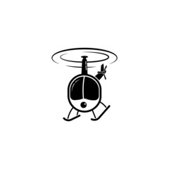 helicopter vector design ilustration logo