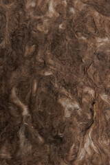 Brown stone wool wall soundproofing. Filling the walls with gypsum plasterboard