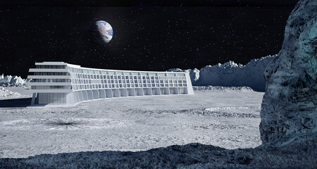 Hotelanlage auf dem Mond © OH