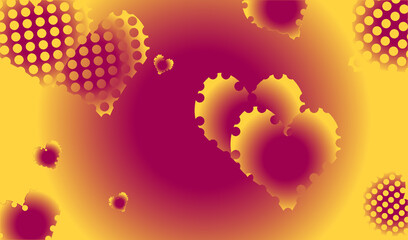 Abstract background with flowers and leaves