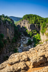 Fototapeta premium Tazi Canyon (Wisdom Valley or Bilgelik Vadisi) in Manavgat, Antalya, Turkey. Great valley.