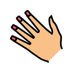 manicure stylish color icon vector. manicure stylish sign. isolated symbol illustration