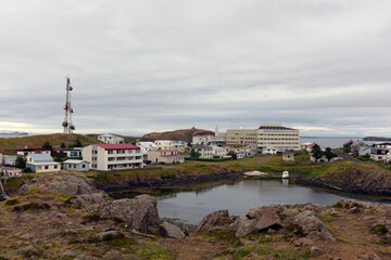 Blick über die Stadt Stykkisholmur - Island