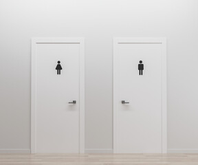 toilet doors for men and women