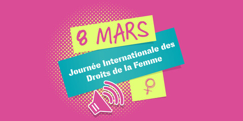 March 8 th - French women rights day banner © Orkidia