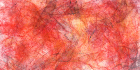 Hand drawn digital art watercolor background vector illustration with colorful brush strokes. Decorative orange and dark red watercolor paper texture painting. Vibrant paint pattern backdrop.