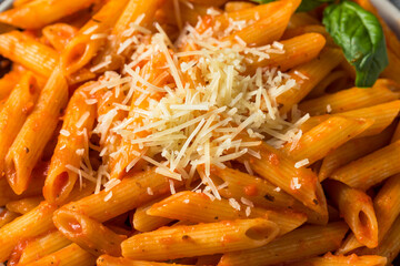 Homemade Penne Pasta with Marinara Sauce