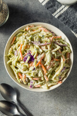 Homemade Organic Coleslaw with Shredded Cabbage