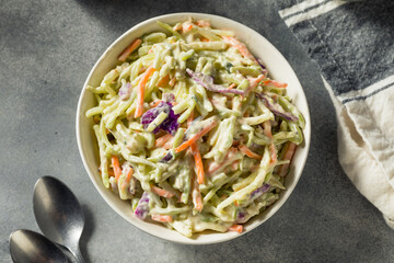 Homemade Organic Coleslaw with Shredded Cabbage