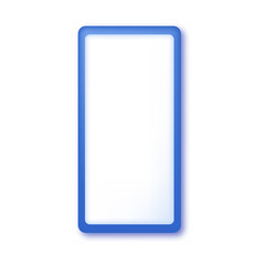 3d blue tablet or smartphone button. Vector