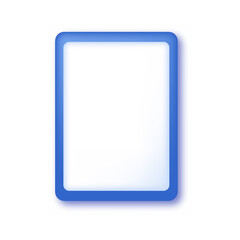 3d blue tablet or smartphone button. Vector