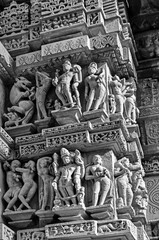 Human Sculptures of Vishvaanatha Temple, Khajuraho, India, UNESCO site.
