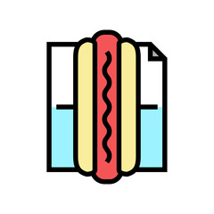 hot dog street food color icon vector. hot dog street food sign. isolated symbol illustration