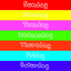 Fototapeta premium 7 day 1 week