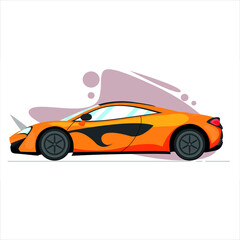Fototapeta na wymiar sport car icon colored modern sketch