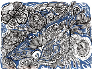 Doodle illustration isolated on white background