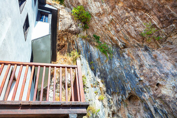 Mountain resort with wooden balcony . Villa Mimoza Blagaj Bosnia and Herzegovina