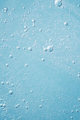 Transparent gel texture. Texture of oil serum with bubbles. Moisturizing beauty product for skincare. Lotion for body care.