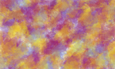 Abstract watercolor background in orange and purple tones