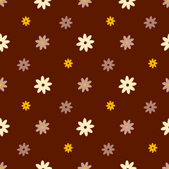 Fototapeta na wymiar flowers boho seamless background.floral modern pattern. Vector illustration