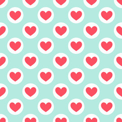 Cute hearts seamless pattern.