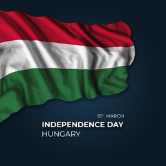 Hungary independence day greetings card