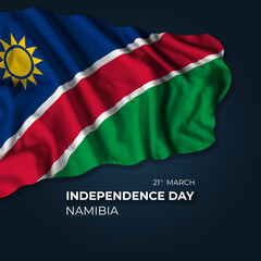 Namibia independence day greetings card