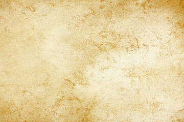 Parchment paper background. Coffee stains background. Brown splash texture. Burned noisy letter...