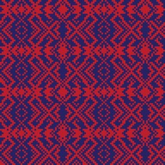 Christmas Fair Isle Seamless Pattern Design