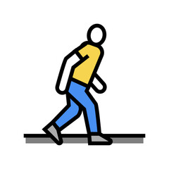 walk people color icon vector. walk people sign. isolated symbol illustration