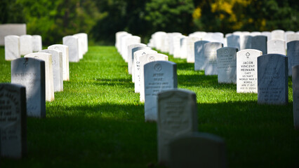 Arlington National Cemetery landmark in Washington DC during a summer day. Travel in the United...