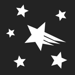 Shooting star flat icon